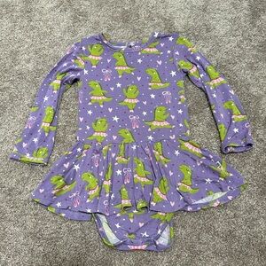 Little Bum Bums/Bums & Roses Dinosaur Ballerina Bodysuit Twirl